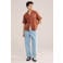 WE Fashion relaxed fit overhemd met borduursels - toffee