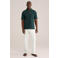 WE Fashion regular polo donkergroen