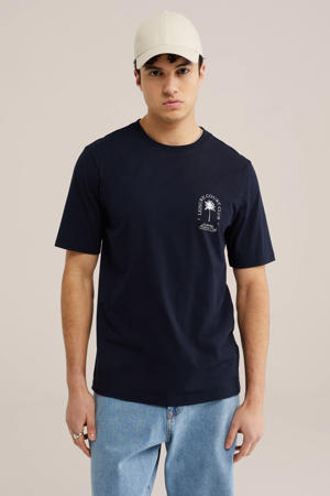 regular T-shirt donkerblauw