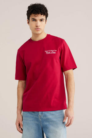 relaxed T-shirt rood