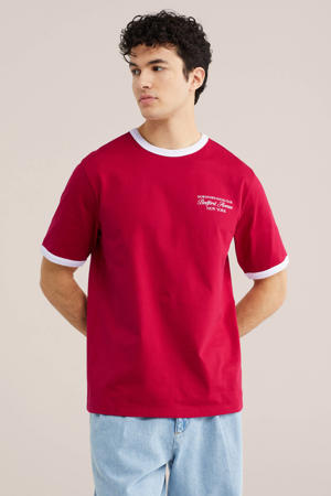 relaxed T-shirt rood