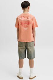 thumbnail: JACK & JONES JUNIOR T-shirt met backprint oranje