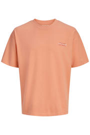 thumbnail: Oranje jongens JACK & JONES JUNIOR T-shirt van katoen met backprint, korte mouwen en ronde hals