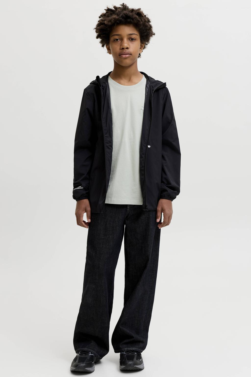JACK & JONES JUNIOR T-shirt met backprint grijsgroen