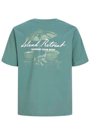 T-shirt met backprint groen