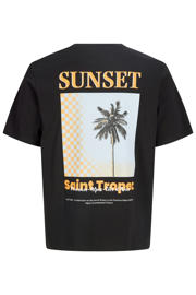 thumbnail: JACK & JONES JUNIOR T-shirt met backprint zwart
