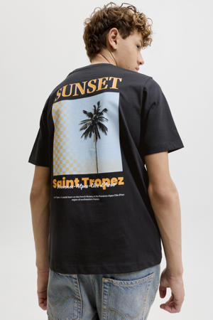 T-shirt met backprint zwart