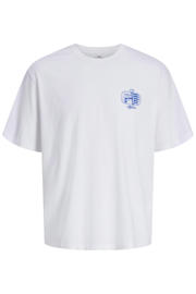 thumbnail: Witte jongens JACK & JONES JUNIOR T-shirt van katoen met backprint, korte mouwen en ronde hals
