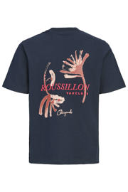 thumbnail: JACK & JONES JUNIOR T-shirt met backprint donkerblauw