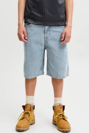 high waist denim short light blue denim