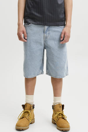 high waist denim short light blue denim