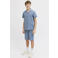 JACK & JONES JUNIOR korte broek + overhemd met textuur blauw