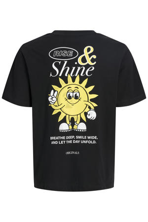 T-shirt met backprint zwart