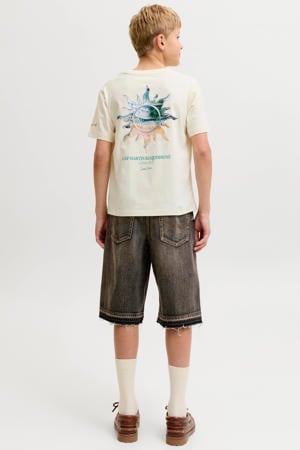 T-shirt met backprint ecru
