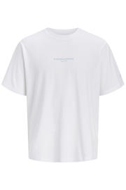 thumbnail: Witte jongens JACK & JONES JUNIOR T-shirt van katoen met backprint, korte mouwen en ronde hals