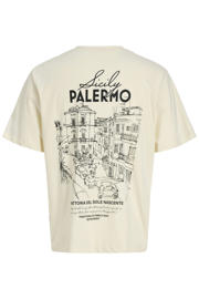 thumbnail: JACK & JONES JUNIOR T-shirt met backprint ecru