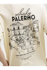 thumbnail: JACK & JONES JUNIOR T-shirt met backprint ecru