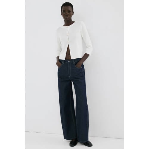 Mango gebreid vest ecru afbeelding