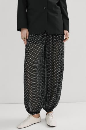 barrel/balloon broek met stippen zwart
