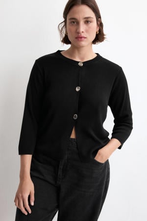 gebreid vest zwart