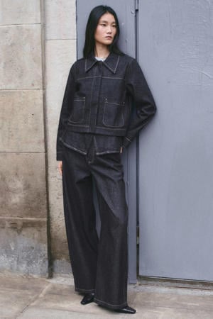 barrel jeans dark blue denim