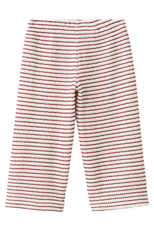 gestreepte casual broek rood met textuur