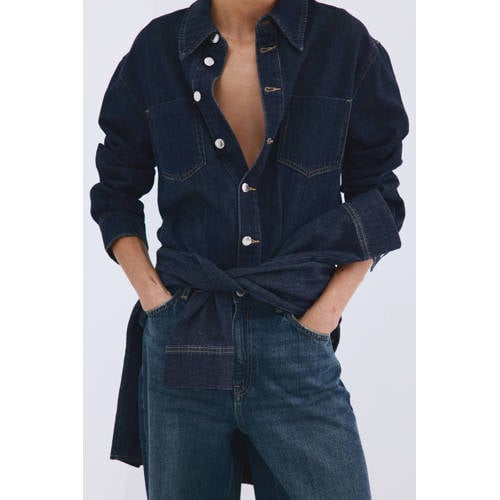 Mango jumpsuit medium blue denim afbeelding