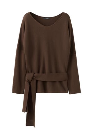 gebreide top bruin
