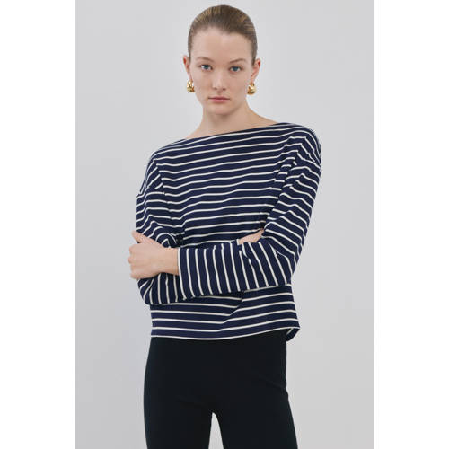 Mango gestreepte top blauw afbeelding