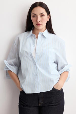 gestreepte blouse blauw