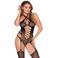 Leg Avenue kanten halter bodysuit zwart