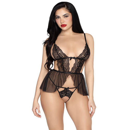 Leg Avenue babydoll met string zwart afbeelding