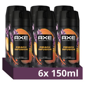 Peach Infusion premium deodorant bodyspray - 6 x 150 ml
