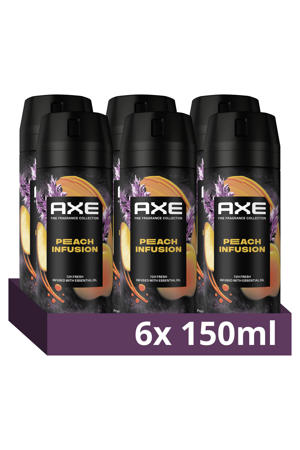 Peach Infusion premium deodorant bodyspray - 6 x 150 ml