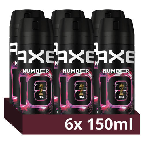 Axe Number 10 FIFA Limited Edition deodorant bodyspray - 6 x 150 ml afbeelding