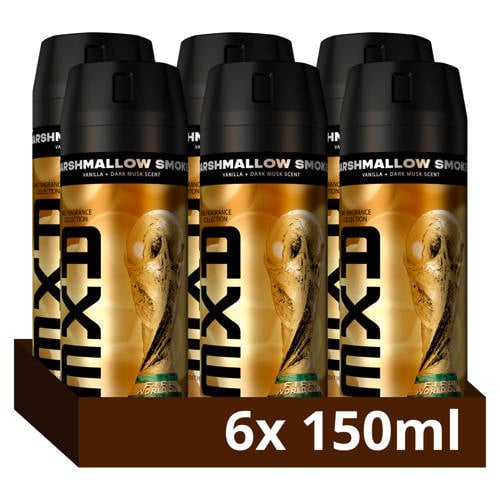 Axe Fine Fragrance Collection Marshmallow Smoke FIFA Limited Edition premium deodorant bodyspray - 6 x 150 ml afbeelding