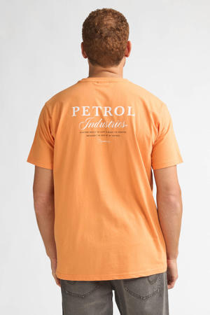 regular T-shirt met backprint oranje