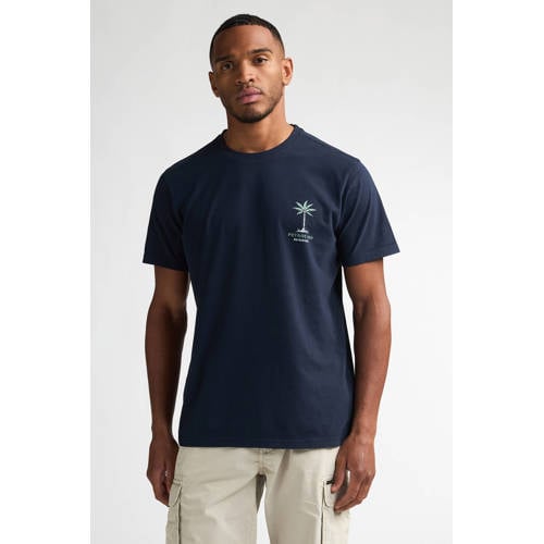 Petrol Industries regular T-shirt met backprint donkerblauw afbeelding