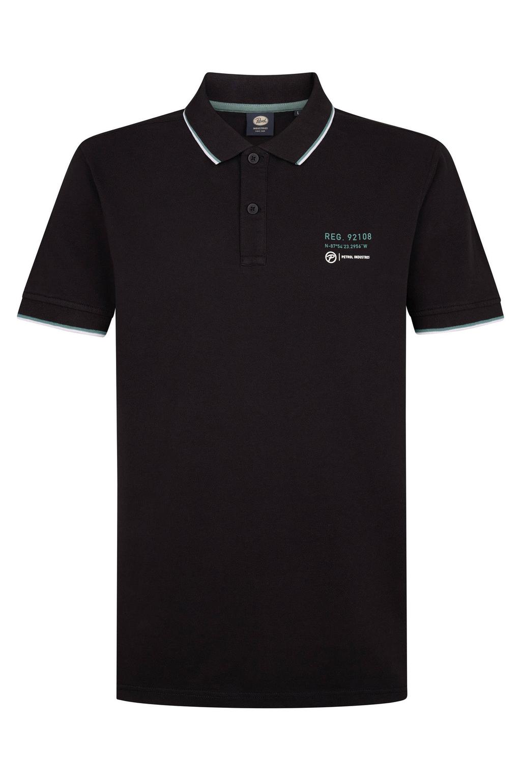 Petrol Industries regular polo zwart