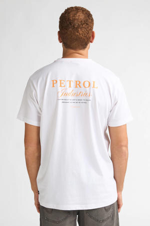 regular T-shirt met backprint wit