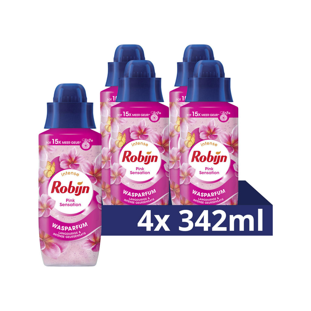 Robijn Intense Pink Sensation wasparfum - 4 x 342 ml