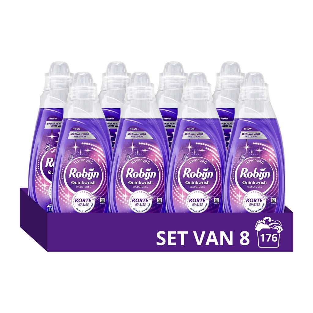 Robijn Advanced Quickwash Optimum White vloeibaar wasmiddel - 8 x 22 wasbeurten