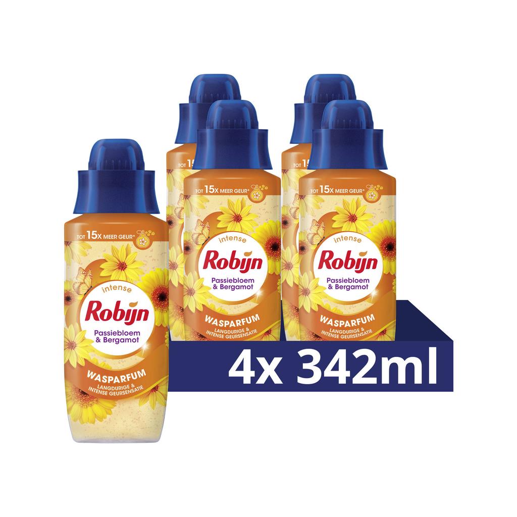 Robijn Intense Passiebloem & Bergamot wasparfum - 4 x 342 ml