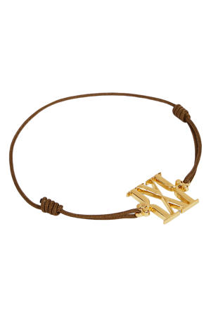 armband goudkleurig/bruin