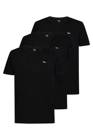 regular T-shirt zwart - (set van 3)