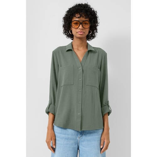 QS blouse donkergroen afbeelding