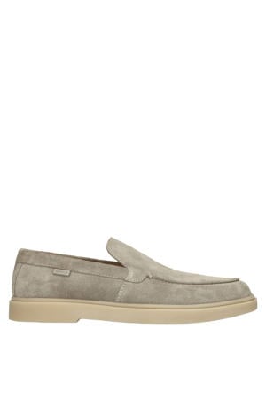 suède loafers groen