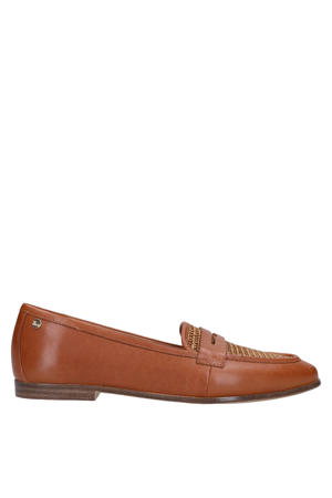 leren loafers cognac