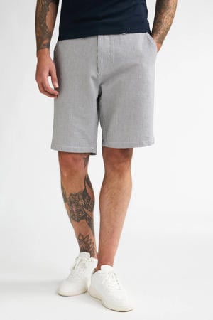 regular gestreepte chino short ecru