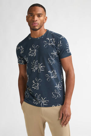 regular T-shirt donkerblauw